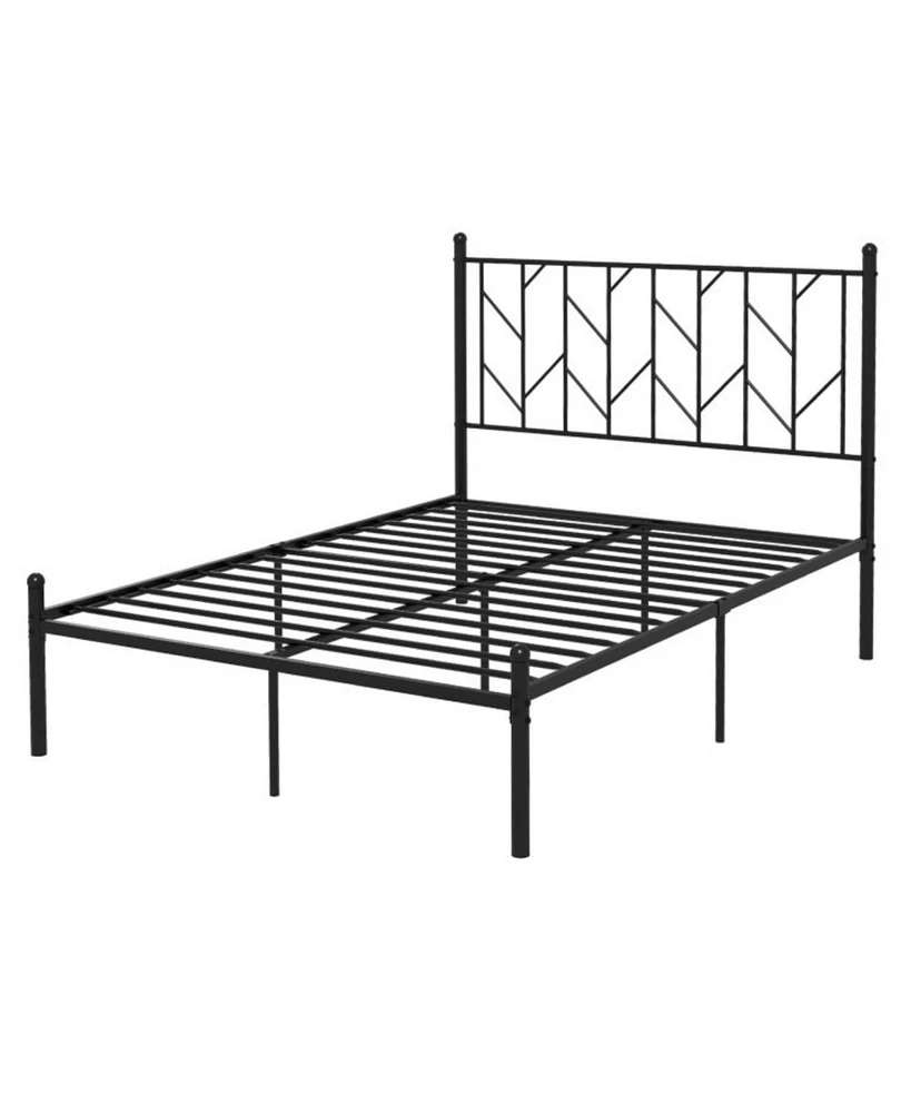 Sugift Full Size Platform Bed Frame with Sturdy Metal Slat Support