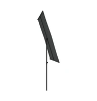 Garden Parasol with Aluminum Pole 6.6'x4.9' Anthracite