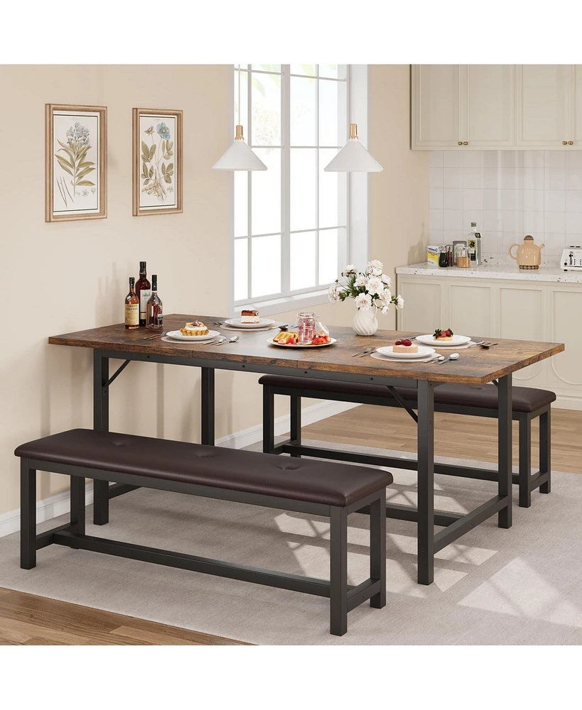 gaomon 3 Piece Dining Table Set for 4-6