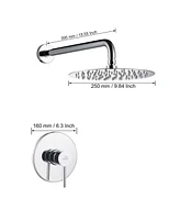 Casainc Round Single Functions Wall Mount Shower Faucet