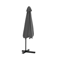 vidaXL Garden Parasol with Steel Pole 118.1" Anthracite