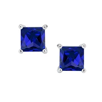 Bling Jewelry Square Cubic Zirconia Cz Stud Earrings Sterling Silver