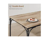 gaomon Dining Table Set for 4, Kitchen with Upholstered Bench, Room 4-6 Cozy Cushion, 3 Piece
