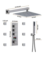 Casainc Digital Display Single Handle 1-Spray Shower System 1.8 Gpm