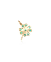 The Lovery Emerald Four Leaf Clover Charm 14K Gold