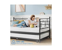 gaomon Twin Daybed with Trundle, Day Bed with Trundle Bed Twin