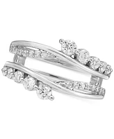 Diamond Swirl Ring Guard Enhancer (3/4 ct. t.w.) in 14k White Gold