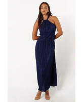 Petal and Pup Women's Melody Plisse Halter Maxi Dress