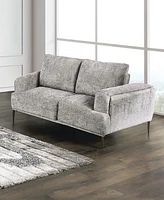 Furniture of America 65" Orlandi Chenille 2-Seater Flared Arm Loveseat
