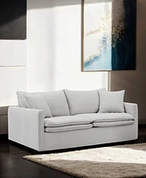 Furniture of America 84" Linen Maddy Narrow Track Arm Sofa