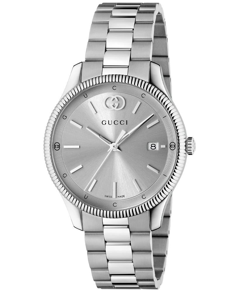 Gucci Women's Swiss G-Timeless Stainless Steel Bracelet Watch 38mm