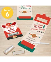 Big Dot of Happiness Christmas Cowboy - Diy Assorted Cash Holder Gift - Funny Money Cards - Set of 6