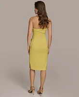 Donna Karan New York Women's Asymmetric-Neck Strapless Dress