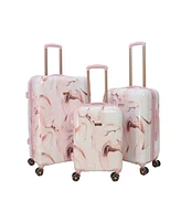 Thalia Sodi Marble Swirl 22" Carry-on Expandable Luggage