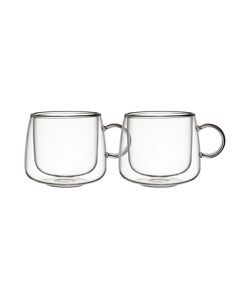 Villeroy & Boch Artesano Hot Cold Beverages Large Insulated Coffee Glass, Set of 2
