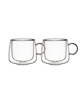 Villeroy & Boch Artesano Hot Cold Beverages Large Insulated Coffee Glass, Set of 2