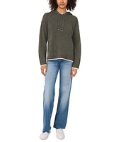 Vince Camuto Women's Tipped-Trim Pullover Hoodie Sweater