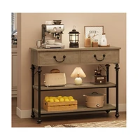 gaomon Console Tables for Entryway, Small Entryway Table with 2 Drawers