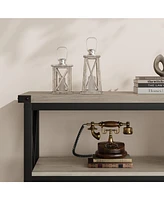 gaomon 3 Tier Console Table, 47.2" Narrow Entryway Table with Storage