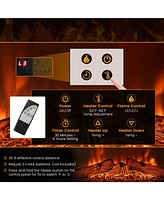 Sugift 18/23 Inch Electric Fireplace Inserted with Adjustable Led Flame-23 inches