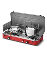 Primus Profile Portable 2-Burner Camping Stove, Perfect for Overlanding and Camping, Piezo Ignition for Easy Start