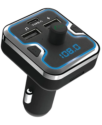 3-Port 12V Car Charging Station and Fm Transmitter