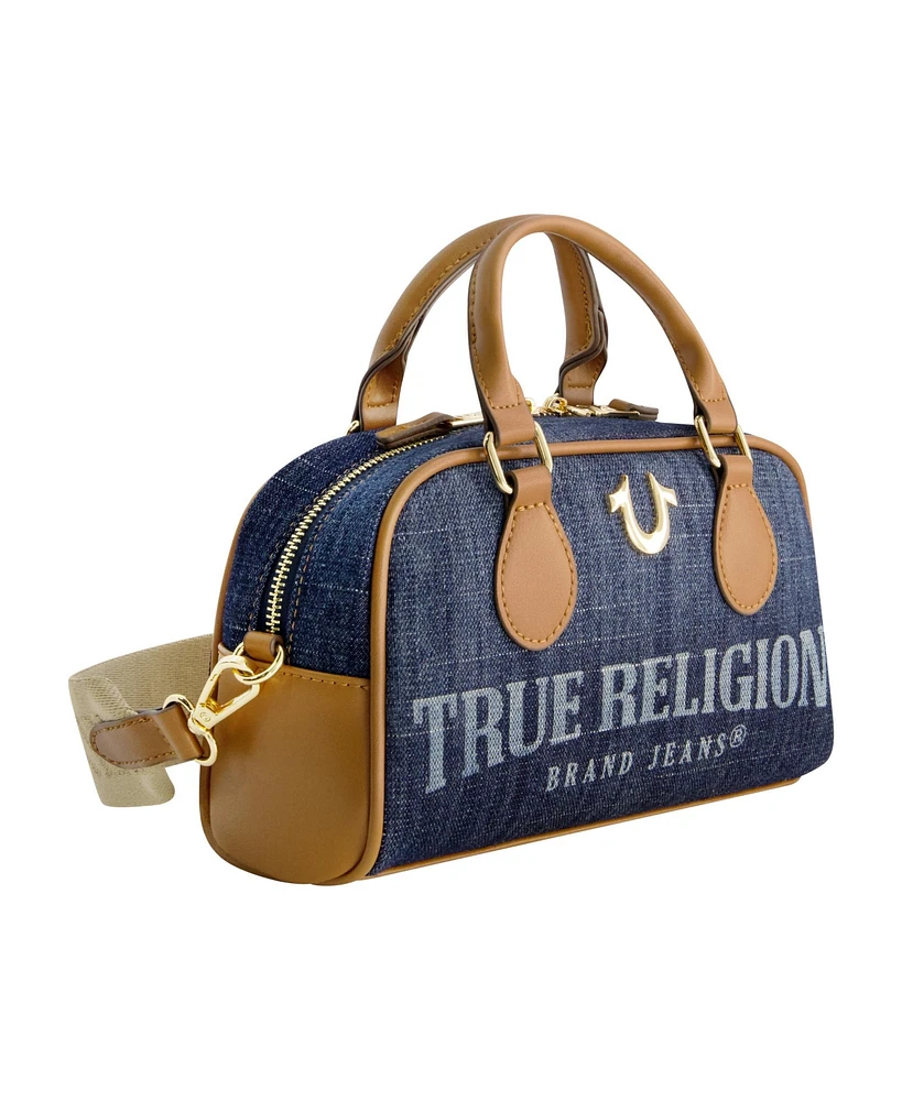 True Religion Denim Logo Mini Satchel Crossbody Bag