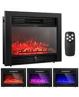 Sugift 28.5 Inch Electric Fireplace Recessed with 3 Flame Colors