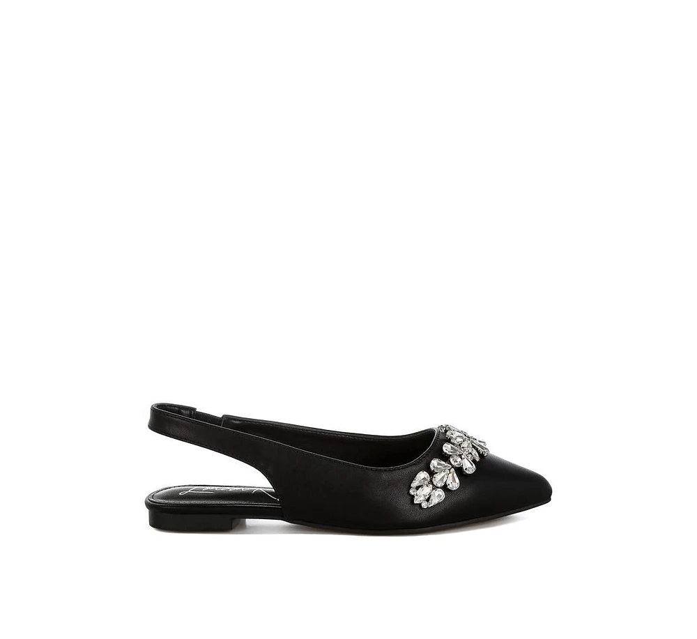 London Rag Adhara Diamante Embellished Flat Sandals