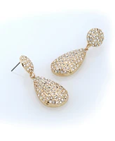 Steve Madden Faux Stone Pave Teardrop Earrings