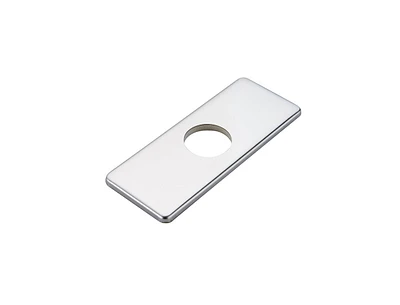 Greenspring Chrome Sink Hole Cover 6 Inch Stainless Steel Bathroom or Kitchen Square Vessel Vanity Sink Faucet 4" Hole Cover Deck Plate Escutcheon Sin