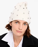 Kate Spade New York Women's Embellished Ribbed Beanie