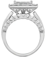 Diamond Cluster Square Halo Ring (2-1/2 ct. t.w.) in 14k White Gold