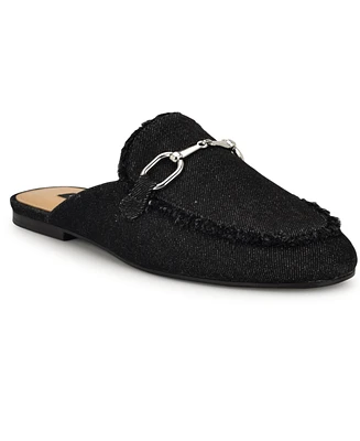 Nine West Women's Bivey Frayed Slip-On Mules