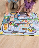 Melissa and Doug Race Track Floor Puzzle and Play Set