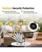 Sugift 11 000BTU Portable Tabletop Patio Stainless Steel Standing Propane Heater