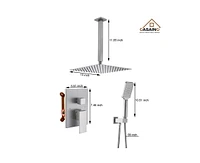 Casainc 10 Inch Square Ceiling With 2 Functional Showerheads