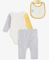 Disney Baby Winnie-the-Pooh Bib, Bodysuit & Pants, 3 Piece Set