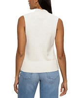 Sanctuary Women's Cotton Rib-Trim Mock-Neck Tank