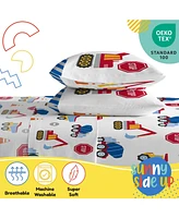Sunny Side Up Construction Zone Twin Sheet Set