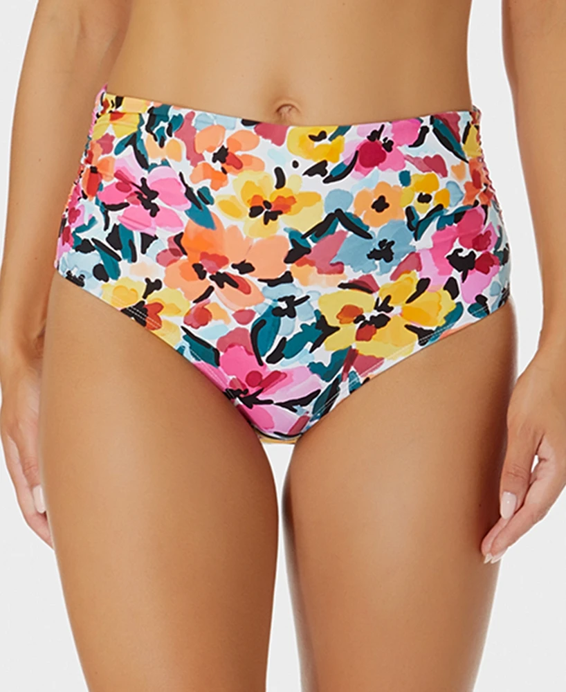 Anne Cole Women's High-Waisted Floral Bikini Bottoms