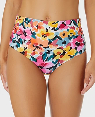 Anne Cole Women's High-Waisted Floral Bikini Bottoms