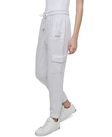 Dkny Sport Women's Studded-Logo Cargo Joggers