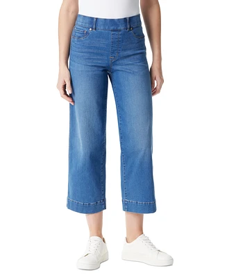 Gloria Vanderbilt Petite Shape-Effect Wide-Leg Crop Jeans