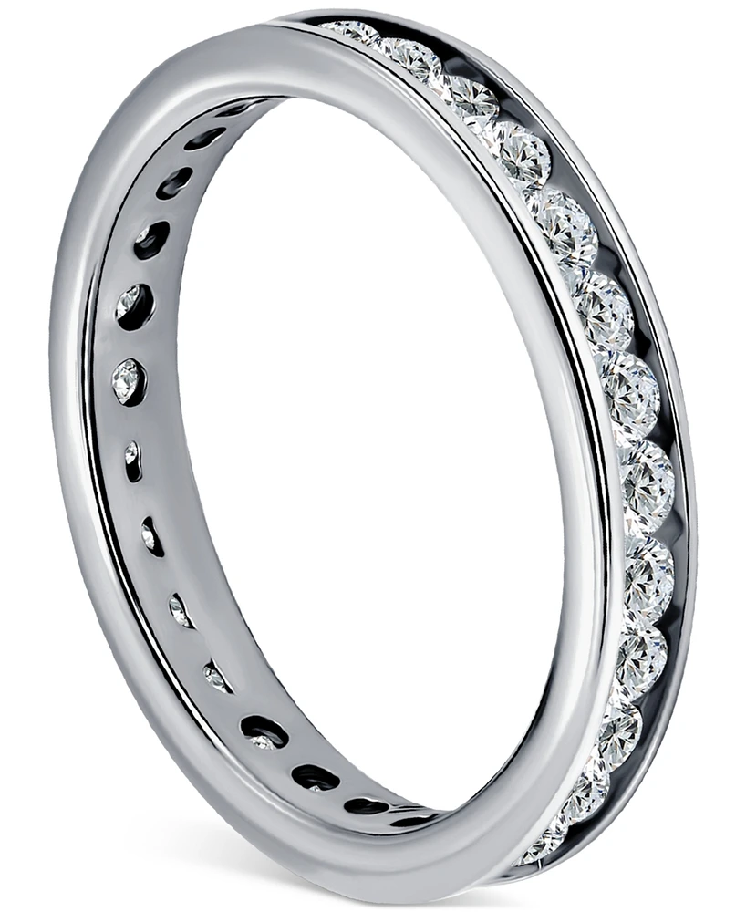 Giani Bernini Cubic Zirconia Channel-Set Eternity Ring (1-1/2 ct. t.w.) in Sterling Silver, Exclusively at Macy's