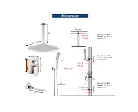 Casainc Bathroom Tub And Shower Faucet with Rough Valve