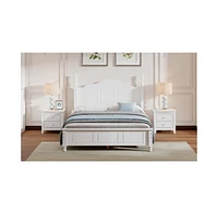Slickblue Full Size Wood Platform Bed Frame Retro Style Platform Bed with Wooden Slat Support