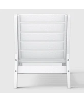 WestinTrends Outdoor Hdpe Deep Seating Modular Armless Patio White Chair with Cushions