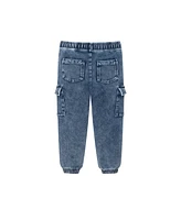 Andy & Evan Big Boys Toddler/Child Faux Denim French Terry Jogger