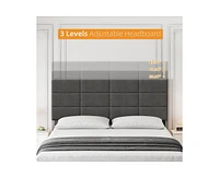 gaomon Queen Bed Frame, Linen Upholstered Platform Queen Bed Frame with Height Adjustable Headboard